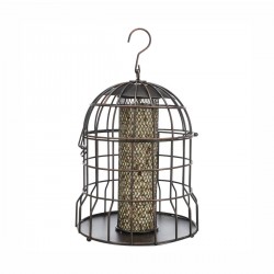 Karmnik na orzechy, z siatką ochronną, czarny/brązowy, metal 820 ml/20 cm