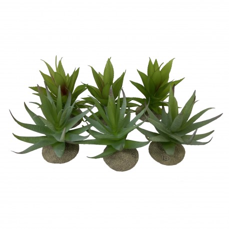 Aloes, ozdoba, do terrarium, plastik i żywica poliestrowa, mix kolorów, 12 x 11 x 11,5 cm