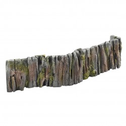 Bariera kamienna, ozdoba, do akwarium, żywica poliestrowa, 38 x 10 x 7 cm