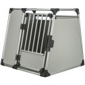 Transporter, dla psa, aluminium, srebrny/jasnoszary, XL: 94 × 87 × 93 cm