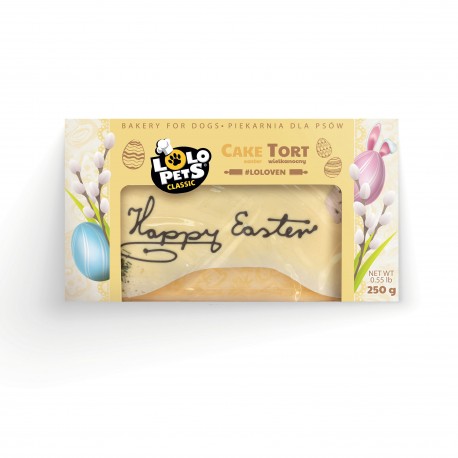 Tort dla psa Happy Easter waniliowy, 250 g