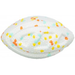Light Strong, piłka rugby, zabawka, dla psa, biała/wielokolorowa, EPS, 12,5 cm