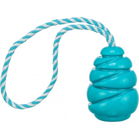 Super Strong piłka skacząca ze sznurkiem, zabawka, dla psa, jasnoniebieska, TPR, 36,5 cm / 7,9 cm