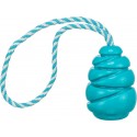 Super Strong piłka skacząca ze sznurkiem, zabawka, dla psa, jasnoniebieska, TPR, 36,5 cm / 7,9 cm