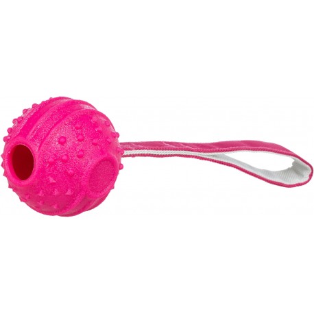 Soft Strong piłka na pasku, zabawka, dla psa, różowa, TPR, 29 cm