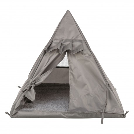 Tipi Samoa, legowisko zamknięte, dla psa/kota, szare, 55 × 50 × 55 cm