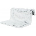 Legowisko na kaloryfer, dla kota, biało/czarne, plusz długowłosy, 45 × 26 × 31 cm