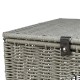 Amalia, legowisko, dla kota/psa, prostokątne, polirattan, szare, 37 × 57 × 35 cm, dwupiętrowe, można używać na zewnątrz