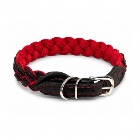 Obroża Inferno Braid – czerwona 30mm/45cm