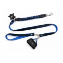 Smycz Pleciona Blue Storm – niebieska z odpinaną rączką 25mm/140cm