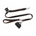 Smycz Pleciona Terra Braid – brązowa z odpinaną rączką 25mm/140cm