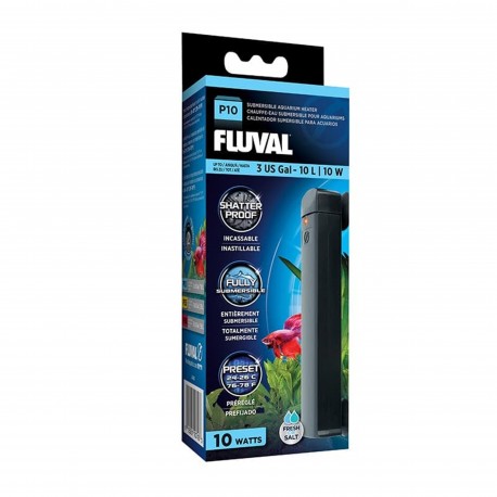 Pre-set Aquarium Heater, wstępnie ustawiona grzałka akwariowa, 10W, z wbudowanym termostatem, 24-26 st, do 10 l, 13,5x2x1,5 cm