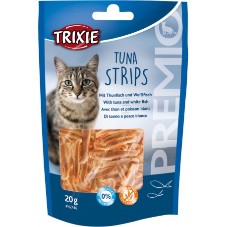 Przysmak PREMIO Tuna Strips, z Tuńczykiem, 20 g