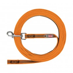 Smycz tropiąca, dla psa, gumowana, S–M: 15 m/15 mm, pomarańczowa