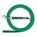 Smycz tropiąca, dla psa, gumowana, S–M: 5 m/15 mm, zielona