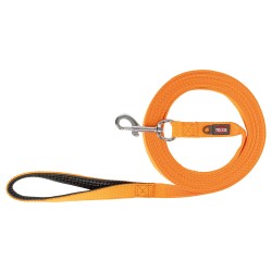 Smycz tropiąca, dla psa, bawełniana, M: 5 m/20 mm, pomarańczowa