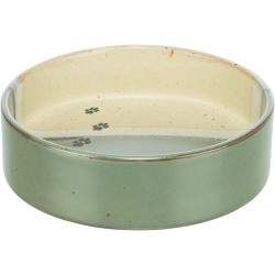 Miska ceramiczna, dla psa, 0,2 l/o 12 cm, zielono-beżowa