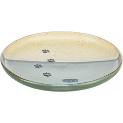 Miska ceramiczna, dla psa, 0,2 l/o 16 cm, zielono-beżowa