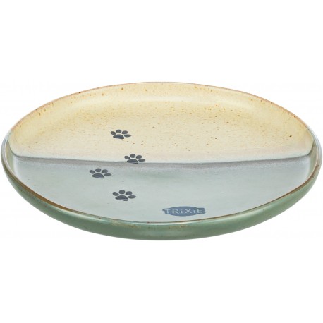 Miska ceramiczna, dla psa, 0,2 l/o 16 cm, zielono-beżowa