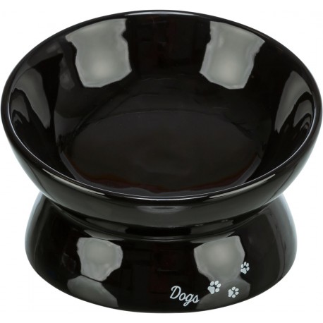 Miska ergonomiczna, dla psa, ceramiczna, 0,35 l/o 17 cm, czarna