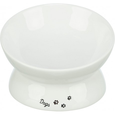 Miska ergonomiczna, dla psa, ceramiczna, 0,35 l/o 17 cm, biała