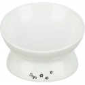 Miska ergonomiczna, dla psa, ceramiczna, 0,35 l/o 17 cm, biała