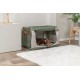 Miękki kennel Comfy, dla psa, S: 47,5 × 44,5 × 70 cm, oliwkowo-beżowy