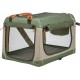 Miękki kennel Comfy, dla psa, M: 51,9 × 49,4 × 85,7 cm, oliwkowo-beżowy