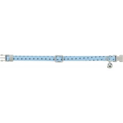 Obroża dla kota, dla kota, w kropki, 20–30 cm/10 mm, niebieska