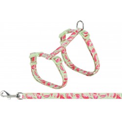 Szelki ze smyczą, dla kota, flower power, 35–59 cm/13 mm, 1,20 m, różne kolory