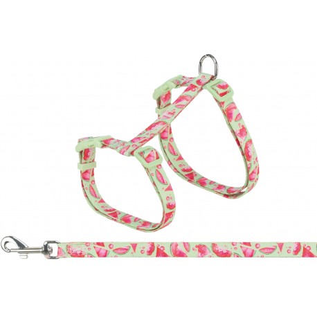 Szelki ze smyczą, dla kota, flower power, 35–59 cm/13 mm, 1,20 m, różne kolory