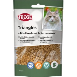 Trójkąciki z piersią kurczaka i kocimiętką, dla kota, 50 g