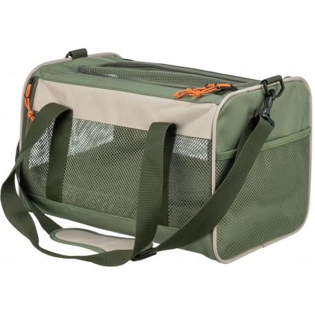 Torba Marlon, dla psa, 27 × 27 × 43 cm, beżowy/oliwkowozielony