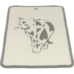 Mata do drapania z nadrukiem, dla kota, 55 × 35 cm, taupe