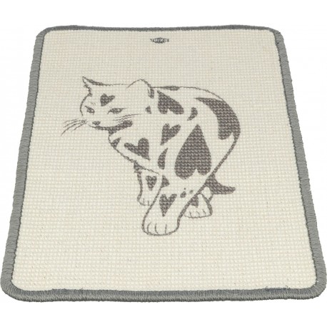 Mata do drapania z nadrukiem, dla kota, 55 × 35 cm, taupe
