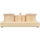 Snack cups, zabawka edukacyjna, dla szczurów/królików, drewno, 15 x 4,5 x 6 cm