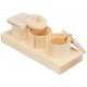 Snack cups, zabawka edukacyjna, dla szczurów/królików, drewno, 15 x 4,5 x 6 cm