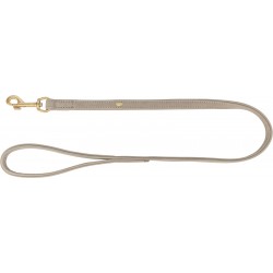 Smycz miejska Pure, dla psa, skórzana, XS–S: 1,20 m/10 mm, jasnoszara