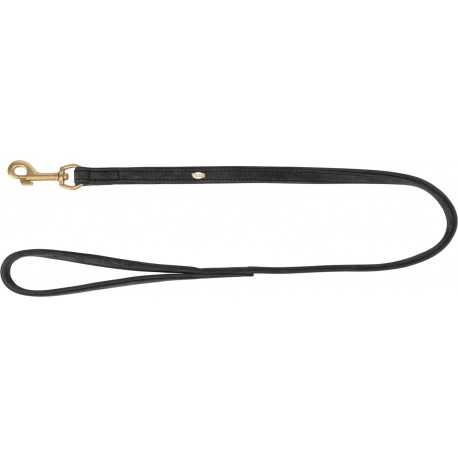 Smycz miejska Pure, dla psa, skórzana, M–L: 1,00 m/20 mm, czarna