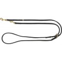 Smycz przepinana Pure, dla psa, skórzana, XS–S: 2 m/10 mm, czarna