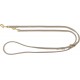 Smycz przepinana Pure, dla psa, skórzana, XS–S: 2 m/10 mm, jasnoszara