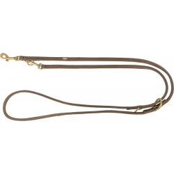 Smycz przepinana Pure, dla psa, skórzana, XS–S: 2 m/10 mm, brązowa