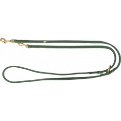 Smycz przepinana Pure, dla psa, skórzana, XS–S: 2 m/10 mm, szałwiowa