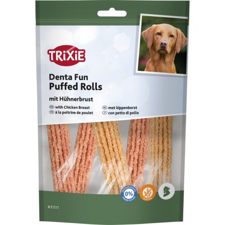 Denta Fun dmuchane roladki z piersią kurczaka, dla psa, 12,5 cm, 100 g