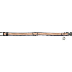 Obroża dla kota, dla kota, paski, 20–30 cm/10 mm, niebieski/pomarańczowy