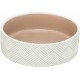 Miska ceramiczna w geometryczny wzór, dla psa, 1 l/o 18 cm, biały/beżowy