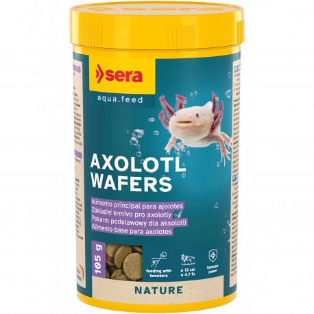 Axolotl Wafers, pokarm, dla aksolotli, chipsy, pokarm podstawowy, 250 ml (105 g), dla aksolotli powyżej 12 cm