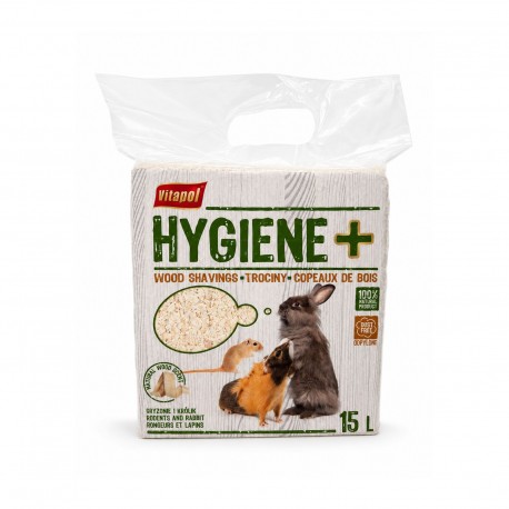 Trociny naturalne dla zwierząt dla gryzoni i królika, 15l, WOOD SHAVINGS 15L