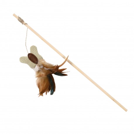 WĘDKA Z PIÓRAMI I KOCIMIĘTKĄ 45cm