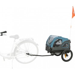 Przyczepka rowerowa, dla psa, S: 70 × 88 × 88/131 cm, niebieski/szary